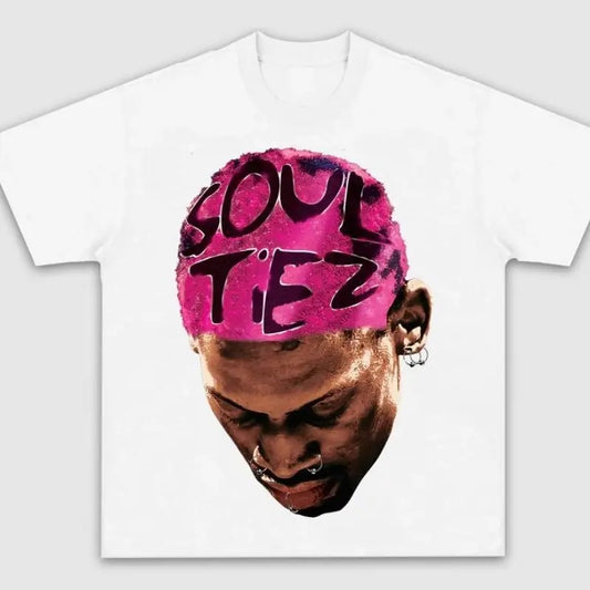 DENNIS RODMAN Pink T-Shirt Size S-4XL