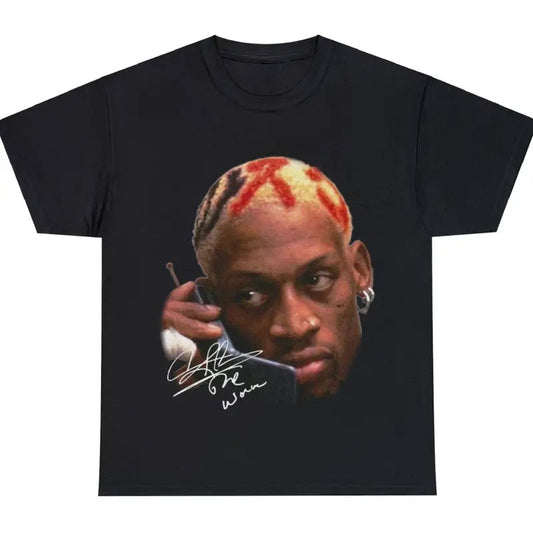 DENNIS RODMAN Shirt  The Last Dance Vintage 90s Style Face Tee  Vintage Chicago Bulls Rodman Rap Tee  Rare Homage Rap Tee Hip Hop Style Menswear Top Underwear Man Tshirt Streetwear Tropical Shortsleeve Bestie