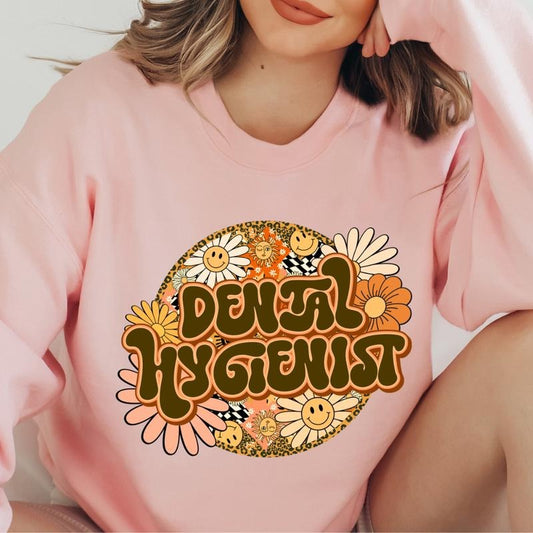 DENTAL HYGIENIST SWEATSHIRT CASUAL SWEATSHIRT OCCUPATION SWEATSHIRTS Fit Womenswear Casual Wear Graphic Hoodie Love Oversized Sweaters Tops Cotton