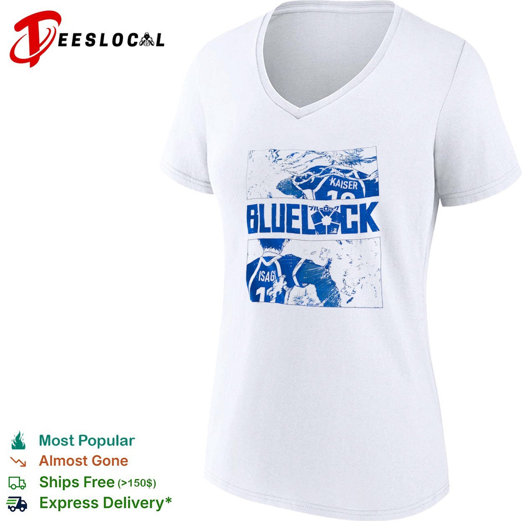 Blue Lock Isagi 11 and Kaiser 10 shirt