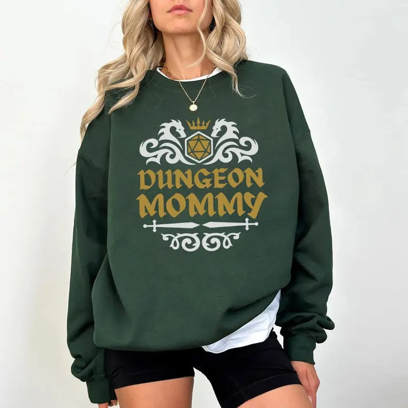 DND SWEATSHIRT, Dungeons & Dragons Sweatshrit, Dungeon Mommy sweatshirt, D&D sweater, Rpg sweatshirt, Dnd mom sweatshirt,...