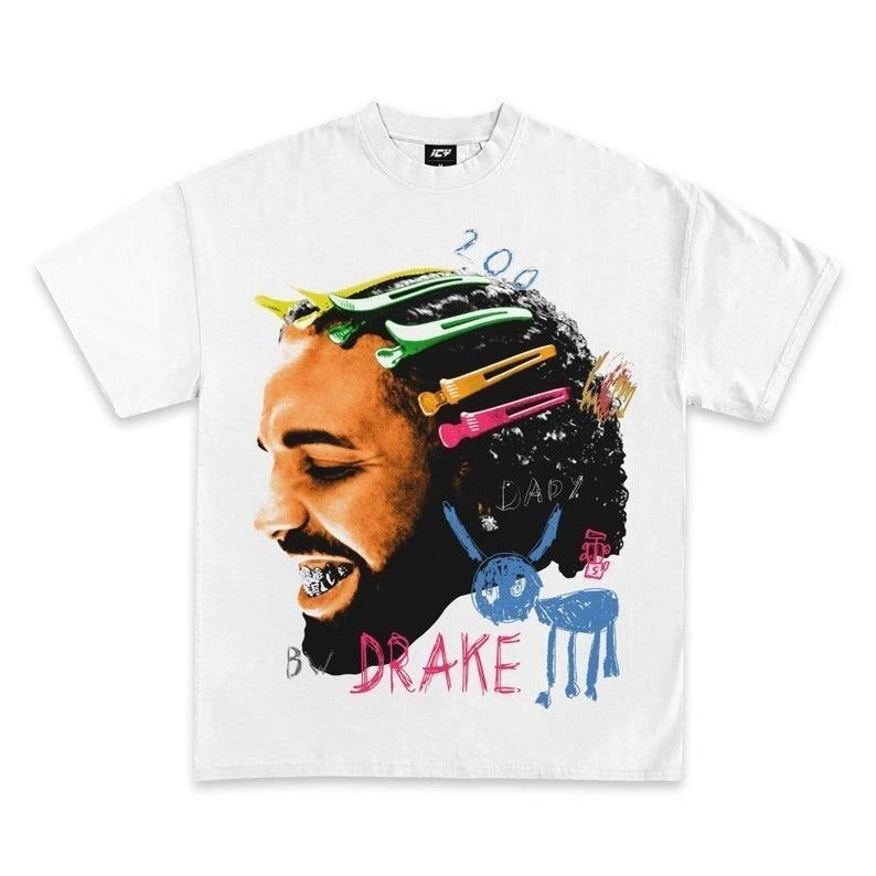 DRAKE GRAPHIC T-SHIRT For All The Dogs Rap Tee Concert Merch Hip Hop Lil Baby Young Thug Gunna Kanye West Lil Yachty Rare...