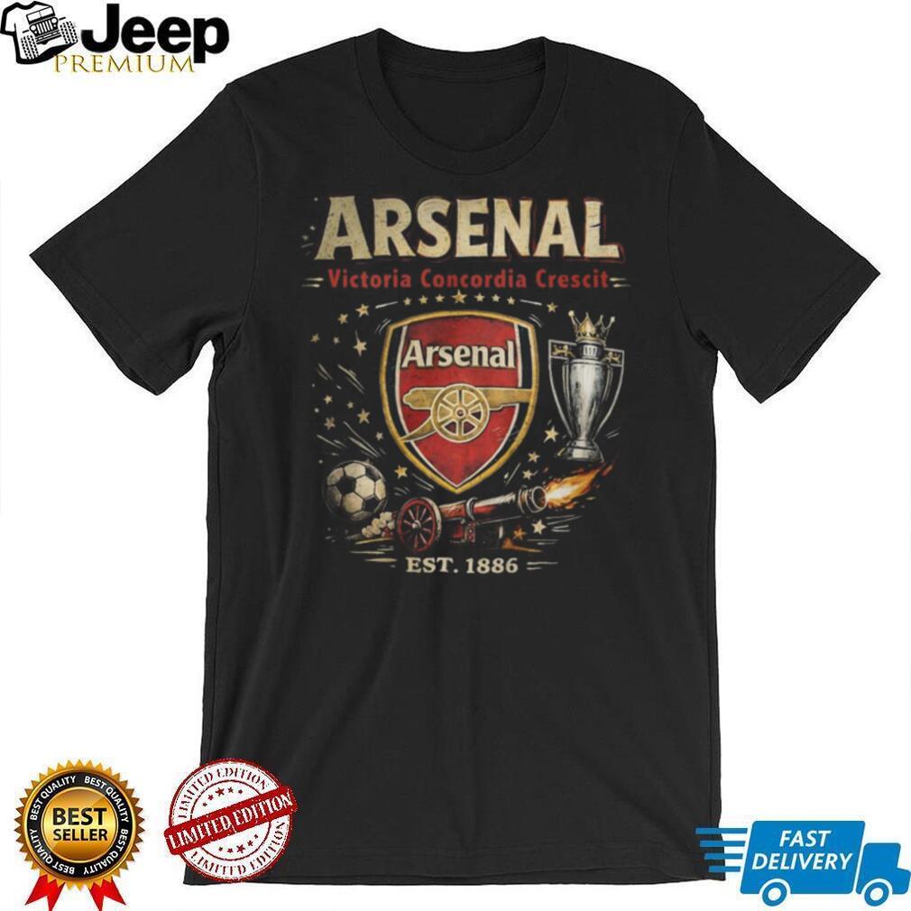 Arsenal FC Est 1886 Victoria Concordia Crescit Soccer T Shirt