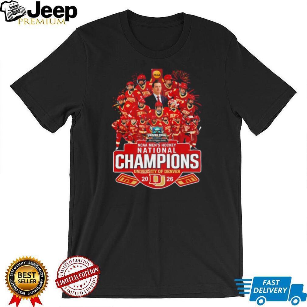 DU Pioneers Men’s Hockey 2024 National Champions Team Roster T Shirt
