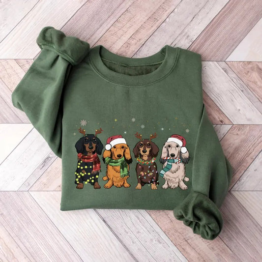 Dachshund Christmas Sweatshirt, Christmas Dog Shirt, Dachshund Shirt, Dachshund Mom Shirt, Dog Lover Shirt, Dachshund Lover Shirt, Xmas gift