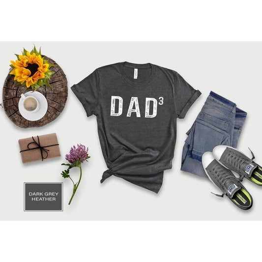 Dad 3 Men's T shirt, Dad Squared Shirt, Dad Of 3 Shirt, Father of 3 Kids, Fathers Day Shirt dad gift from daughter, dad gift from son  T-shirt, sweater and Hoodie