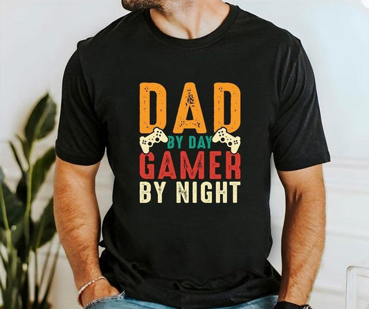 Dad By Day Gamer By Night Shirt, Cool Dada Shirt, Gift For Papa, Father's Day Shirt, Daddy Shirt, Dad Life Shirt, Gift For Husband, Men  T-shirt, sweater and Hoodie