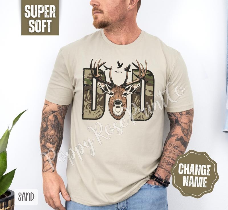 Dad Deer Gildan TShirt, Father's Day, Hunting Shirt, Men's Tee, Gift for Him