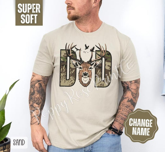 Dad Deer Gildan TShirt, Father's Day, Hunting Shirt, Men's Tee, Gift for Him