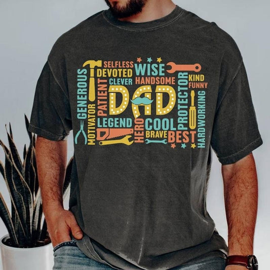Dad Father's Day Best Dad Ever Sublimation Design Digital Download Dad Shirt Design Happy Father's Day For Men Cotton Menswear