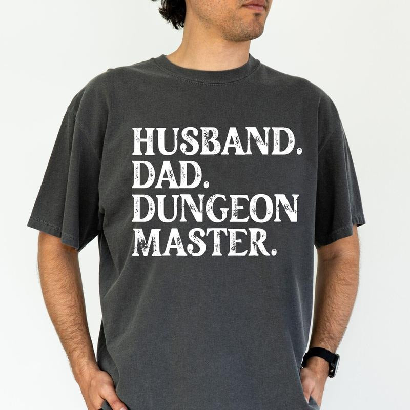 Dad Husband Dungeon Master Shirt, Dnd Dad Gift, Funny Gamer Dad Tee, Dungeon Master Shirt, Gift For Father, Fathers Day Gift, Dnd Dad Shirt