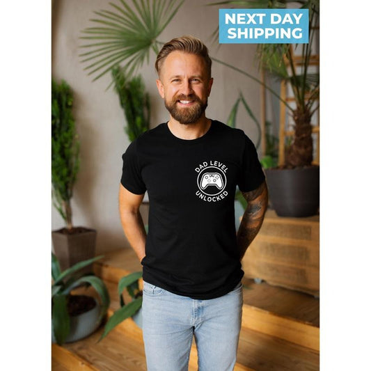 Dad Level Unlocked Shirt Fathers Day Tee Shirt Gaming Dad Shirt Expectant Father Shirt Dad Shirt Pregnancy Announcement To Husband Gift TK43GN
