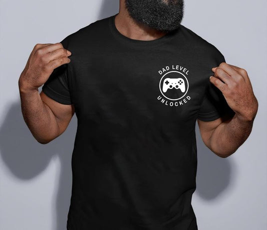 Dad Level Unlocked Shirt, Gaming Dad Shirt, 2024 Father's Day Gift, Expectant Father Shirt, Pregnancy Announcement To Husband Gift, Dad Shirt