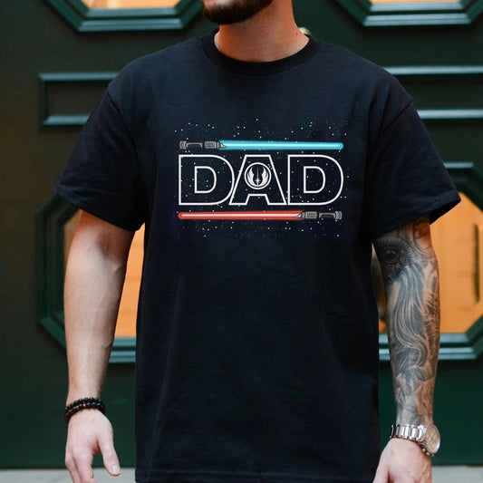 Dad Shirt, Galaxy Dad Shirt, Lightsaber Father's Day Shirt, Magical Dad Shirt, Funny Hero Dad Shirt