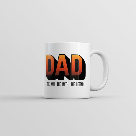 Dad The Man The Myth The Legend Mug Funny Fathers Day Gift Coffee Cup-11oz Funny Coffee Mugs Ceramic Printed Drinkware Cup