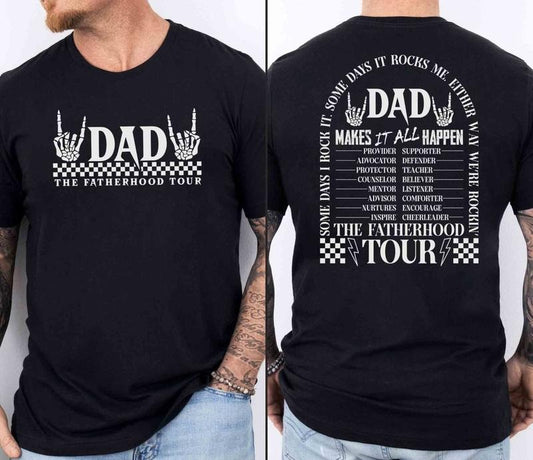 Dad Tour Fatherhood Shirt Gift For Dad Fatherhood Shirt Father's Day Shirt Gift For Father Some Days I Rock It Shirt Rock Dad Shirt TK43GN