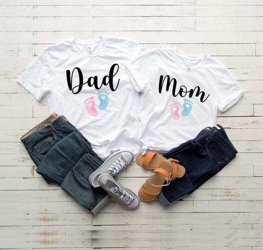 Dad mom Shirt, Gender Reveal Sweatshirt, Team Girl Shirts, Team Boy, Baby Shower Tee, New Mom Gifts