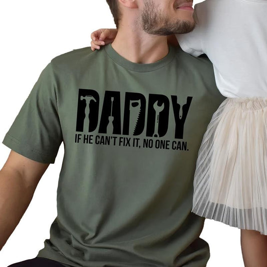 Daddy Tools Graphic Tee, Funny Daddy Shirt, Fixer of Things T-shirt, Daddy Can Fix It Tool Tshirt, Proud Dad Tops, Gift for Husband, Classic Menswear