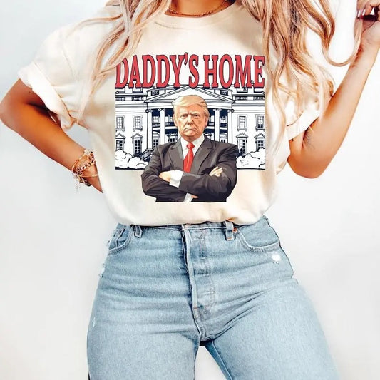 Daddy's Home Shirt, Trump 2024 Shirt, Republican Gift, Funny Trump Sweatshirt, White House Trump 2024 Shirt, Political Shirt, Election Shirtstyle{n002}2
