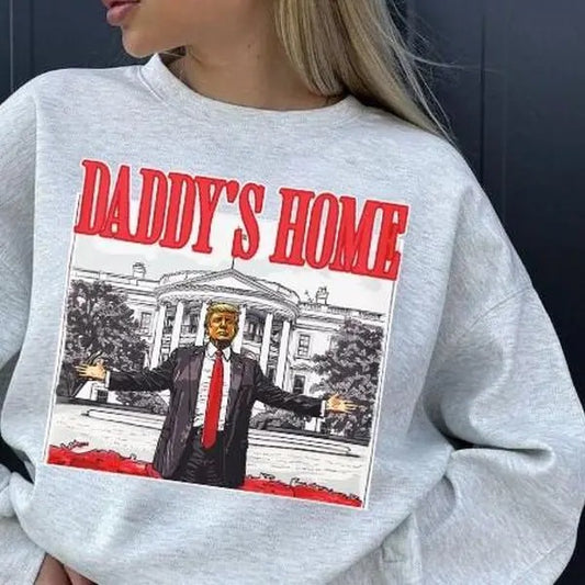Daddy's Home for Christmas sweatshirt, Christmas Donald Trump sweatshirt,
