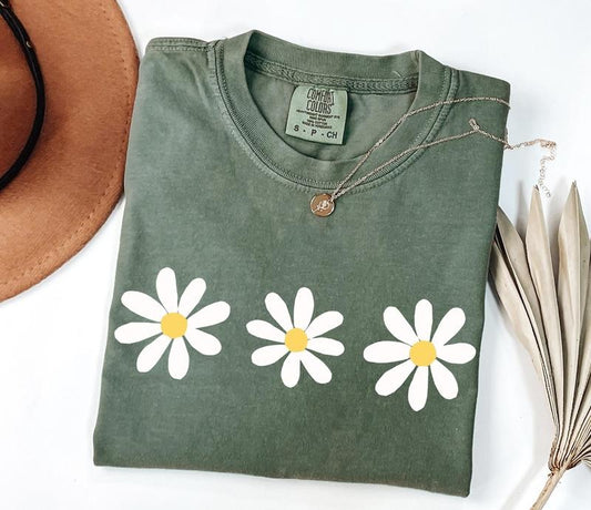 Daisy Shirt, Daisy Sweatshirt, Wildflower Shirt, Floral Shirt Gift, Birth Month Flower, Gift For Sister, Summer Shirt, Daisy Women Shirt, Flower Teestyle{n002}2