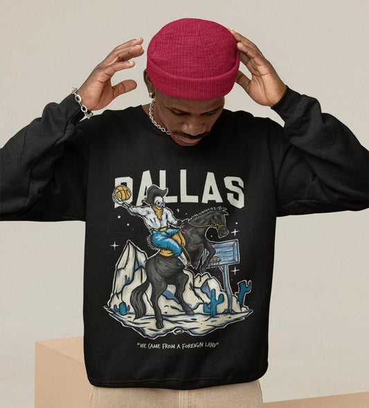 Dallas Basketball Sweatshirt,  Vintage Dallas Graphic Sweatshirt, 90s Style Dallas Crewneck T-Shirts, Hoodie | WearSparks.com