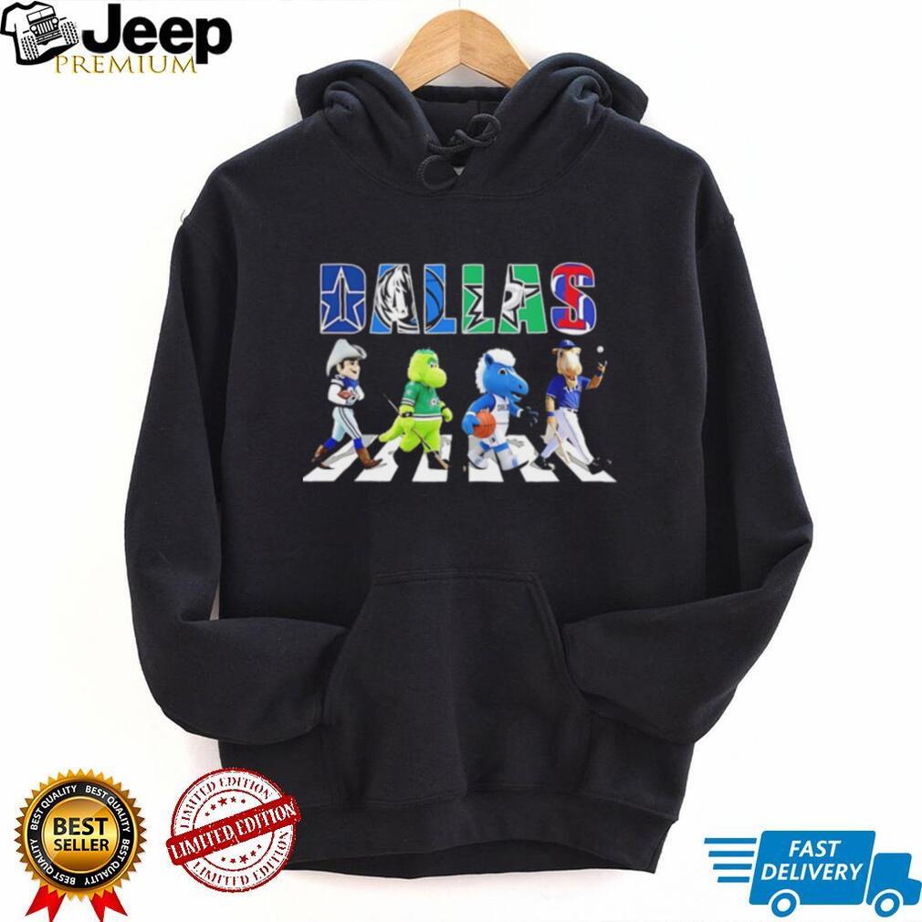 Dallas City Sports Mascots Stars Cowboys Mavericks Rangers T shirt