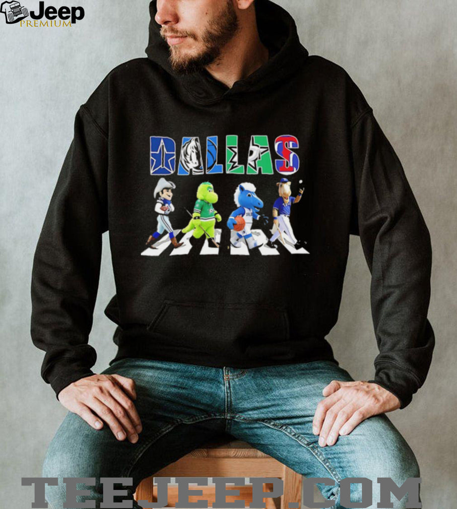 Dallas City Sports Mascots Stars Cowboys Mavericks Rangers T shirt