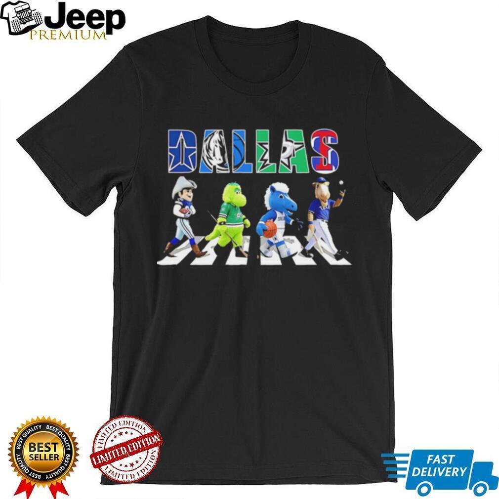 Dallas City Sports Mascots Stars Cowboys Mavericks Rangers T shirt