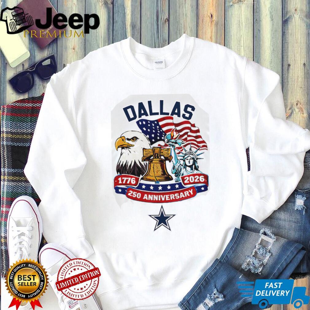 Dallas Cowboys 250th Anniversary American Independence 1776 2026 Custom Jersey T Shirt