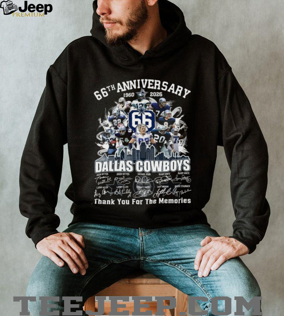 Dallas Cowboys 66th Anniversary 1960 2026 Legends Signatures Football Team Shirt