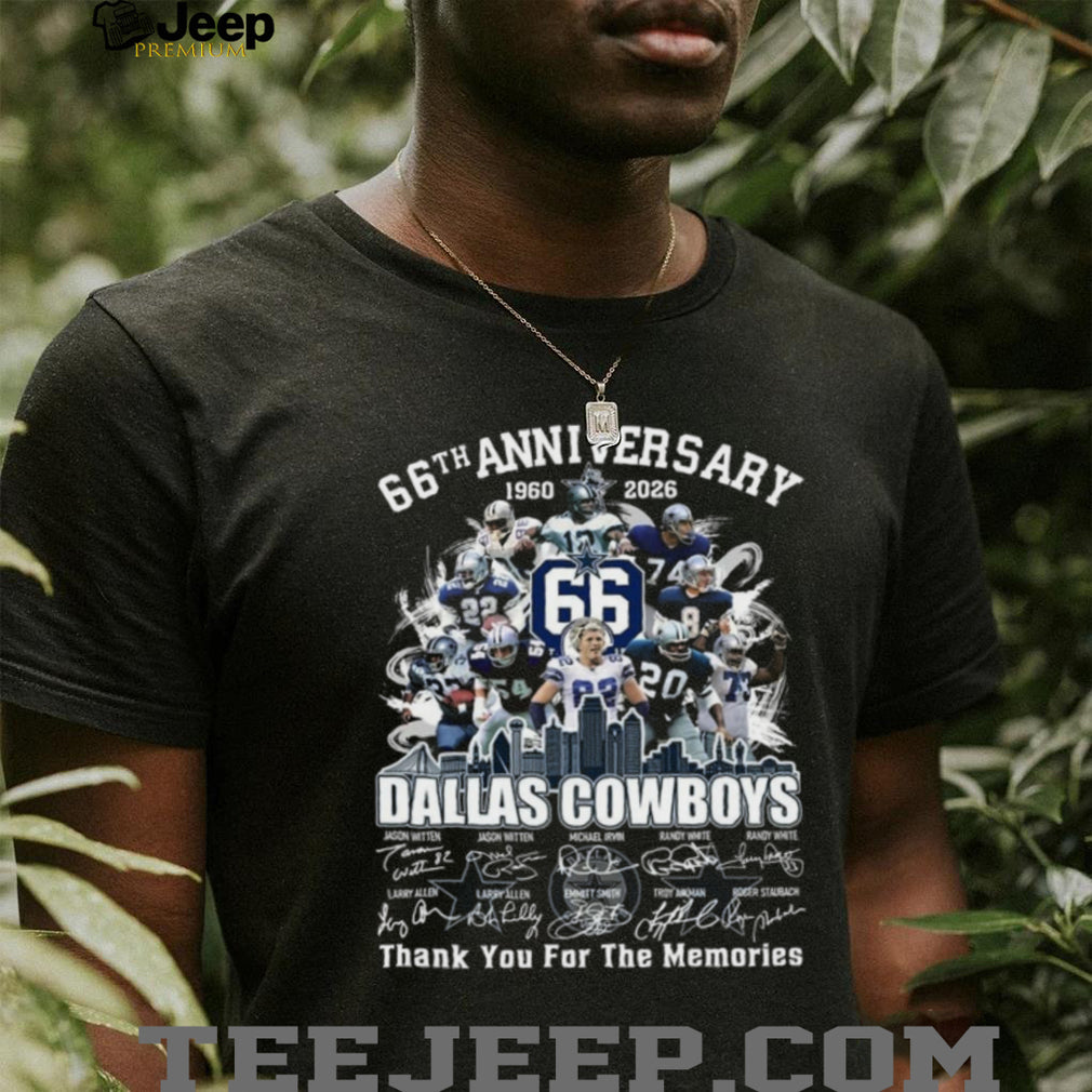 Dallas Cowboys 66th Anniversary 1960 2026 Legends Signatures Football Team Shirt