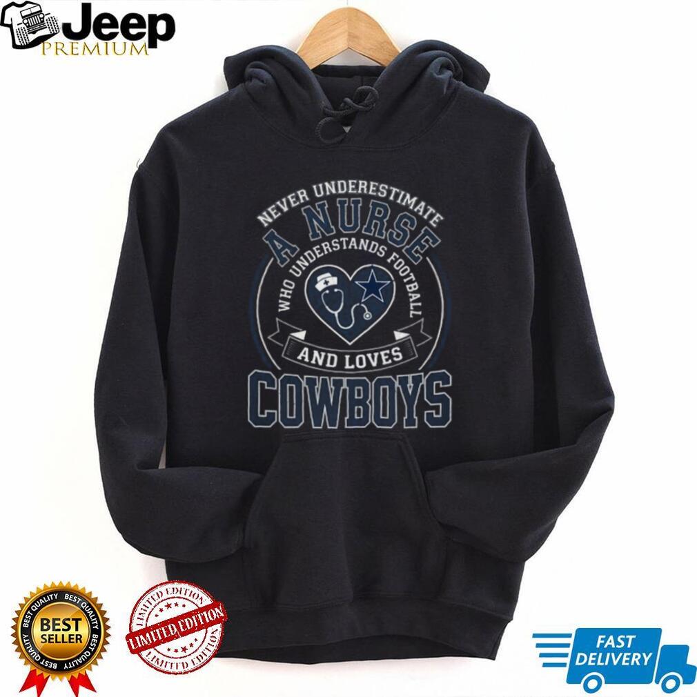 Dallas Cowboys Football Nurse Stethoscope Heart Vintage Navy Blue Fan Men Women T Shirt