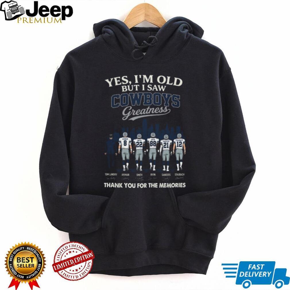 Dallas Cowboys Greatness Tom Landry Aikman Smith Irvin Vintage Men Fans Football T Shirt