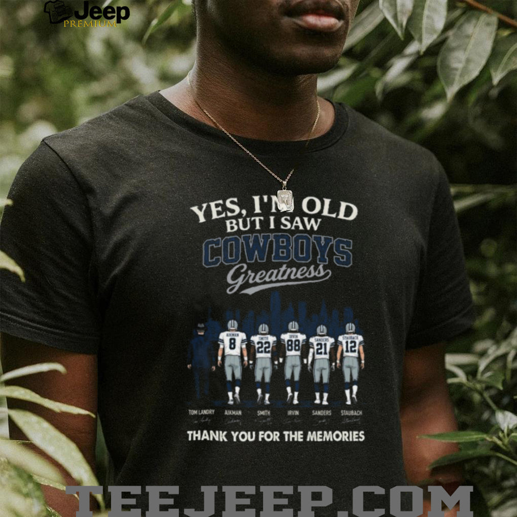 Dallas Cowboys Greatness Tom Landry Aikman Smith Irvin Vintage Men Fans Football T Shirt