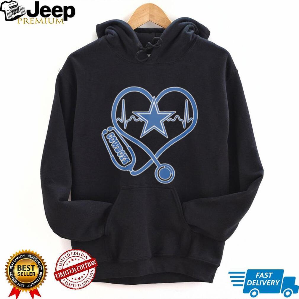 Dallas Cowboys Heart Stethoscope Nursing Life Football T Shirt