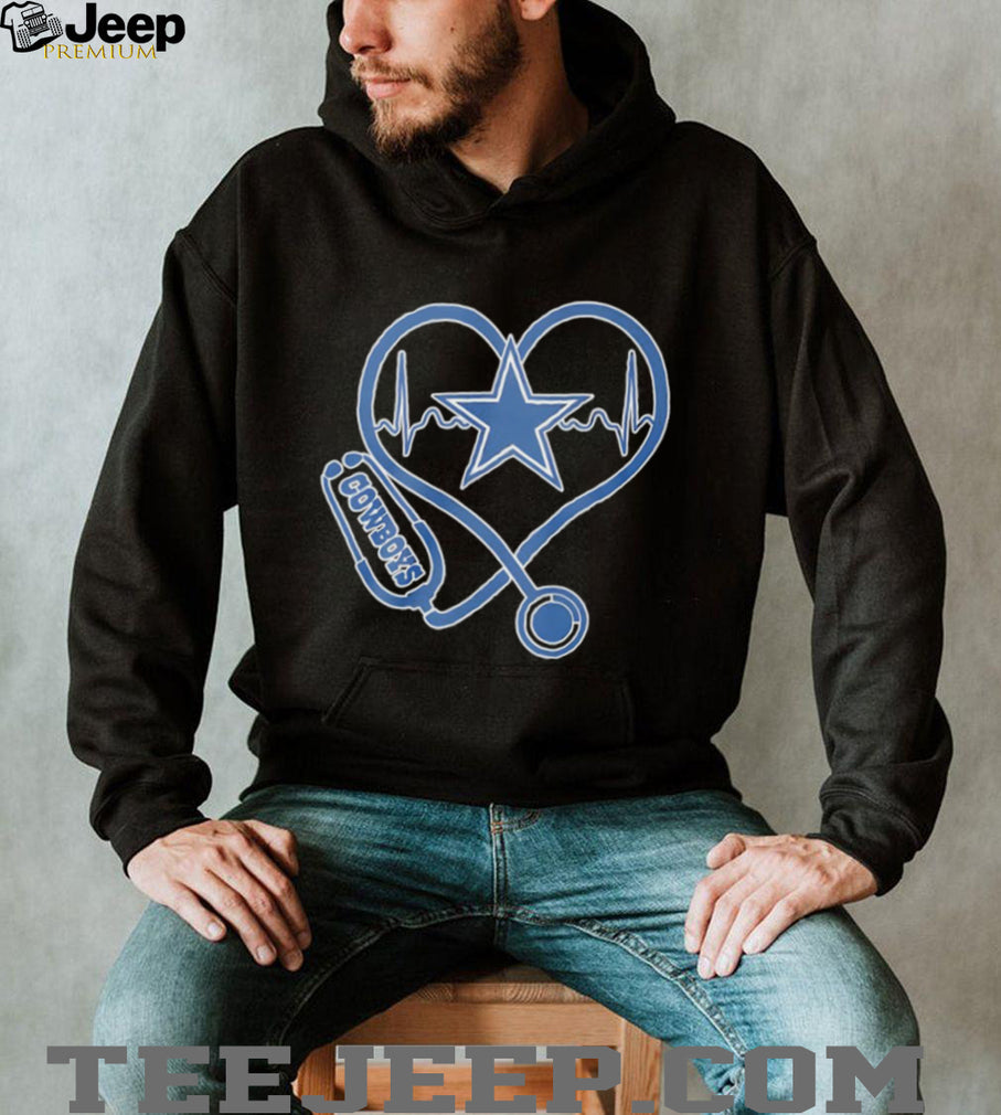 Dallas Cowboys Heart Stethoscope Nursing Life Football T Shirt