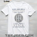 Dallas Cowboys Personalized All Men Are Created Equal Only The Best Still Drive Stick In Their Seventies White T Shirt
