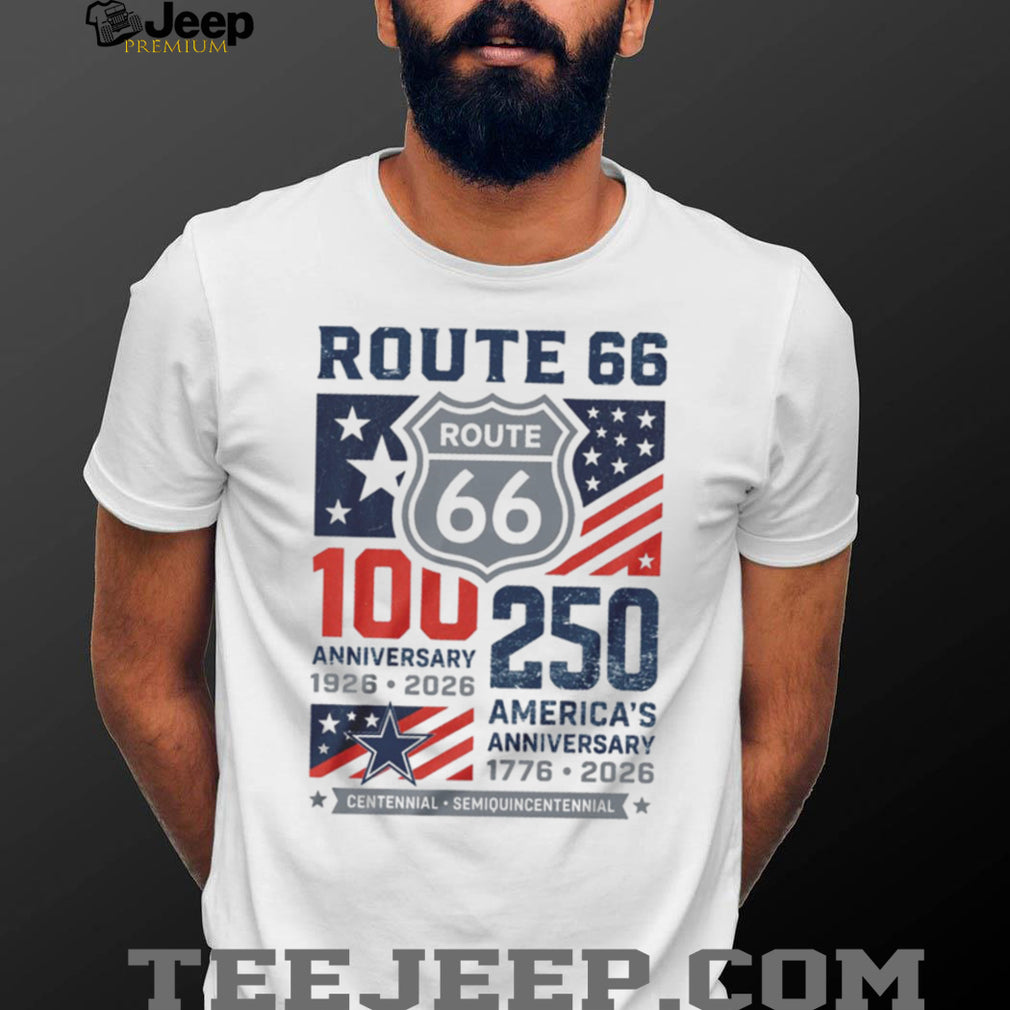 Dallas Cowboys Route 66 100th Anniversary T Shirt America 250th Semiquincentennial