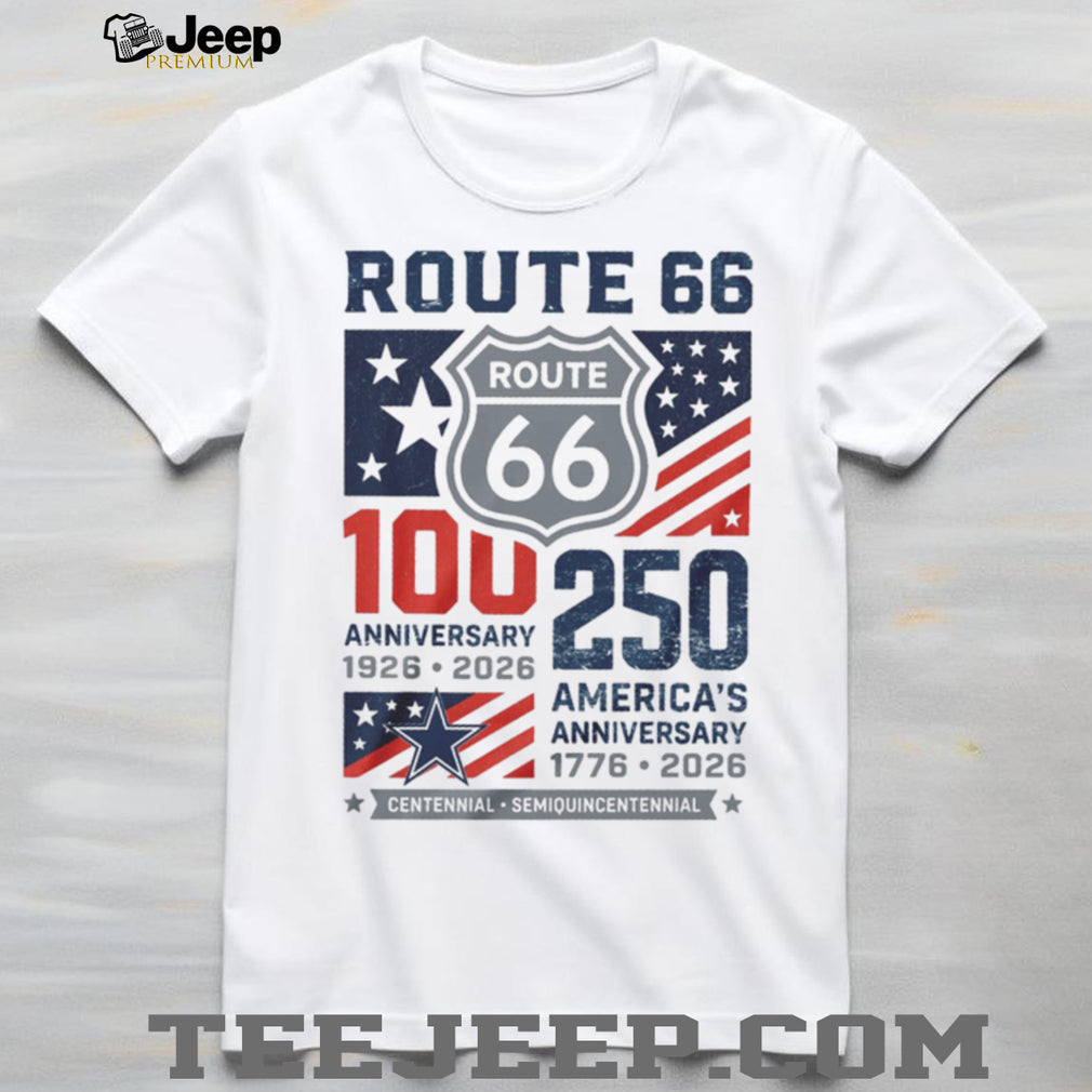 Dallas Cowboys Route 66 100th Anniversary T Shirt America 250th Semiquincentennial
