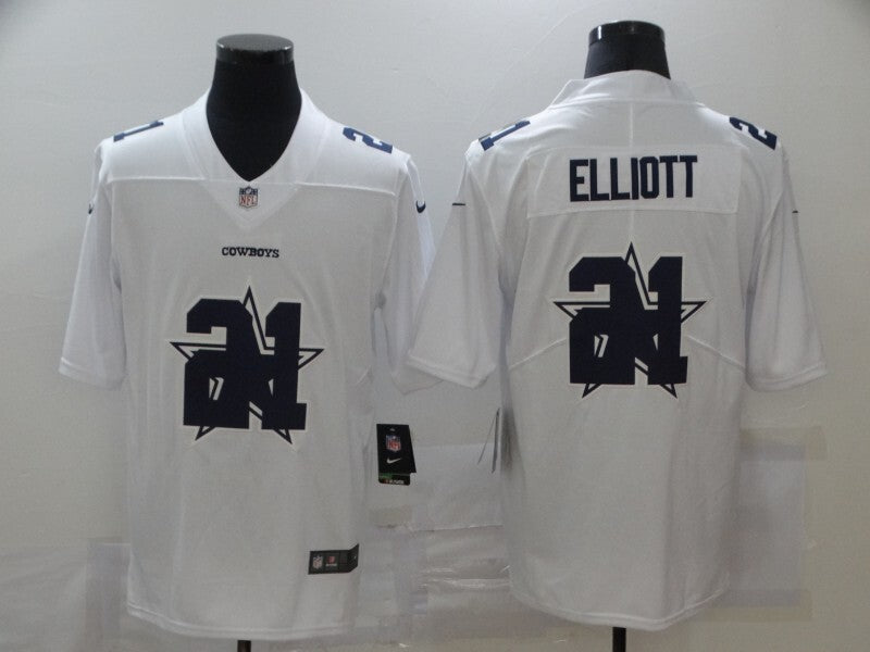 Dallas Cowboys #21 Ezekiel Elliott White Shadow 274