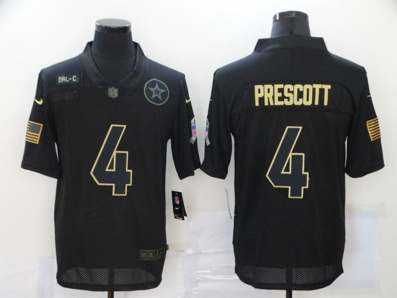 Dallas Cowboys #4 Dak Prescott 20 New Black Salute 432