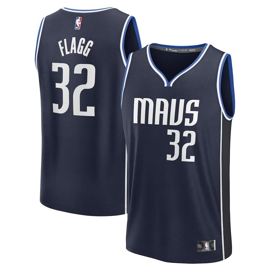 Dallas Mavericks #32 Cooper Flagg 2025 NBA Draft First Round Pick Fast Break Replica Jersey - Statement Edition - Navy