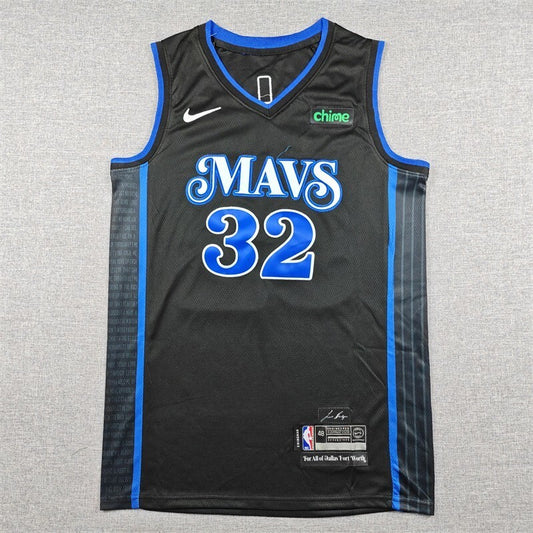 Dallas Mavericks #32 Cooper Flagg 25 Mavericks 32 Black City Edition Style 2