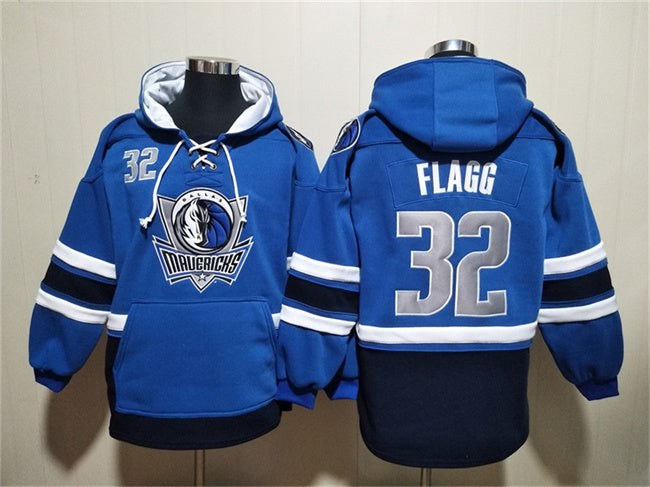 Dallas Mavericks #32 Cooper Flagg Navy Ageless Must-Have Lace-Up Pullover