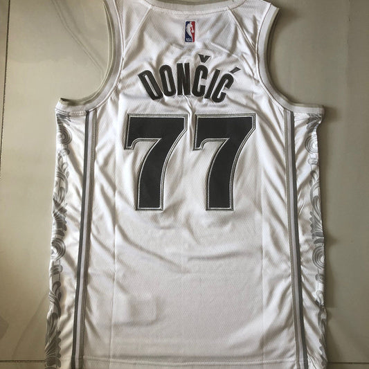Dallas Mavericks #77 Luka Dončić 24-25 city authentic jersey white Style 1
