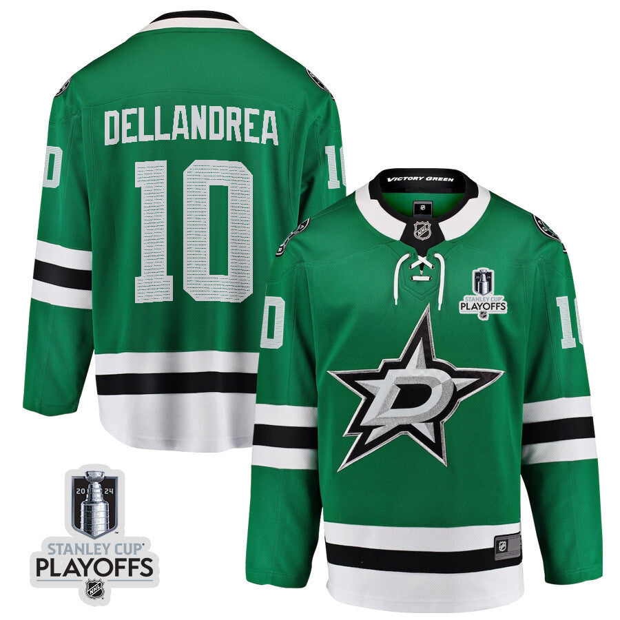 Dallas Stars #10 Ty Dellandrea 2024 NHL Playoffs Patch Home Jersey