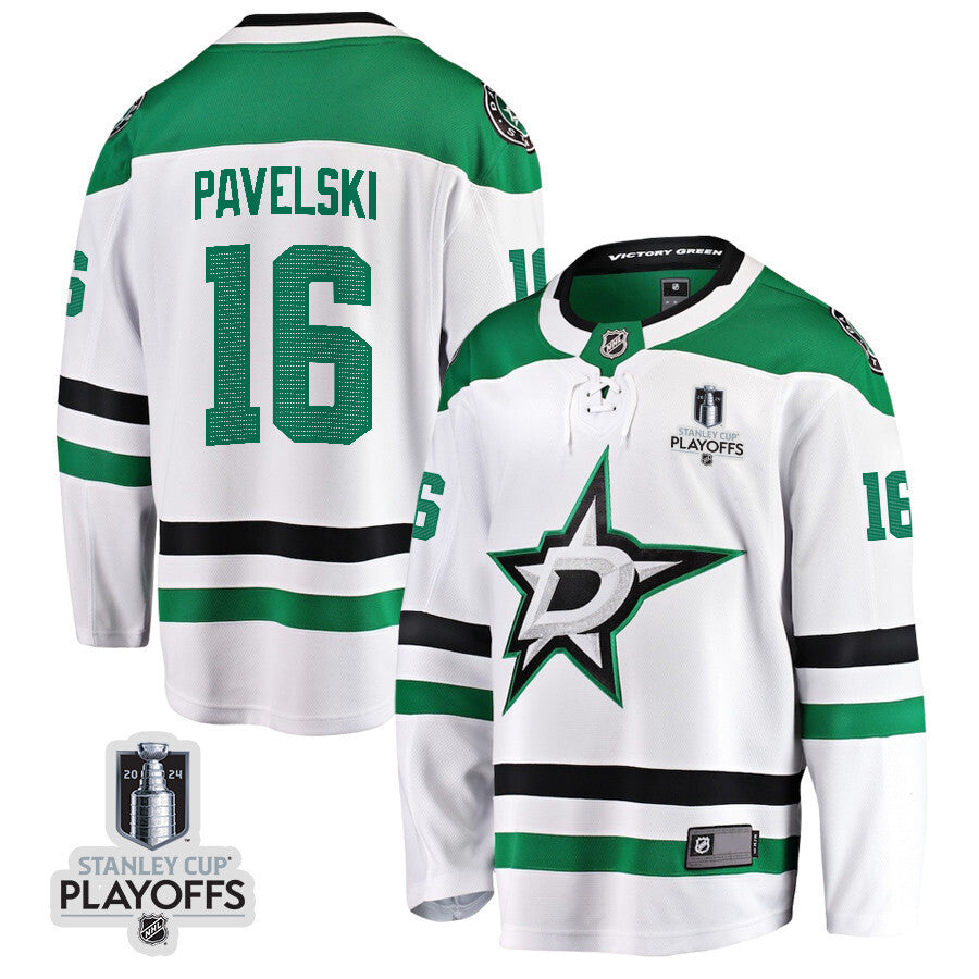 Dallas Stars #16 Joe Pavelski 2024 NHL Playoffs Patch Away Breakaway Jersey