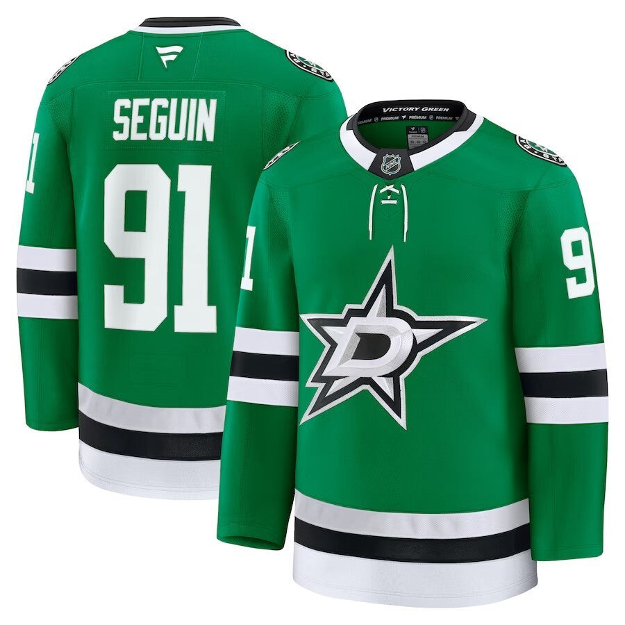 Dallas Stars #91 Tyler Seguin Home Premium Jersey - Kelly Green