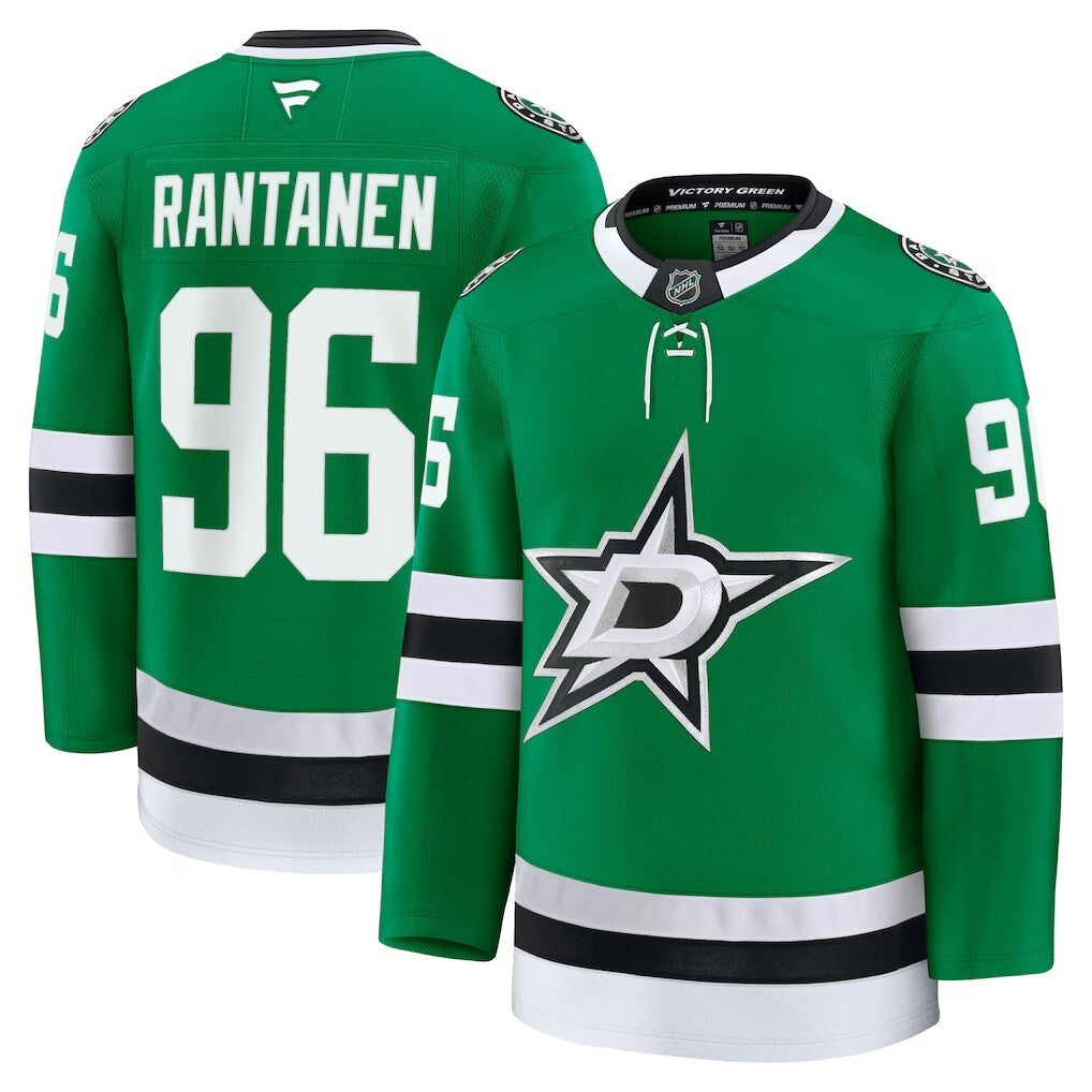 Dallas Stars #96 Mikko Rantanen Home Premium Jersey - Kelly Green